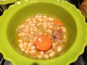 White Bean & Ham Soup - Cooking in flip flops